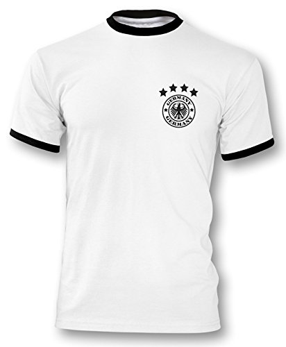 Luckja EM 2016 Deutschland Trikot Wunschname und Wunschnummer Motiv 14 Retro Herren T-Shirt