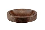 Premier Copper Products VO17SKDB Oval Skirted Vessel Hammered Copper Sink, Oil Rubbed Bronze