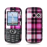 Pink Checkered Design Crystal Hard Skin Case Cover for LG Cosmos VN250 / Ru ....