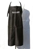 Black "Eat Me" Embroidered Apron by 
