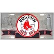Boston Red Sox 3-D Metal License Plate - MLB Baseball Fan Shop Sports Team Merchandise
