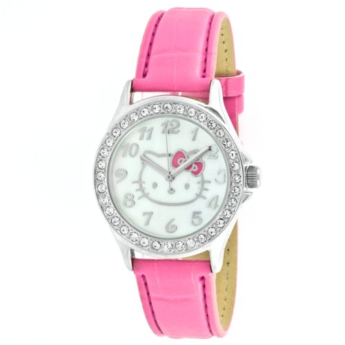 Hello Kitty Woman's HK1514 Pink Leather Strap Character Watch