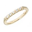 0.27ct. Pave Channel Set Diamond Wedding Anniversary Band Ring Style 14K Yellow Gold (SI Clarity, G Color)