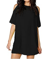 Plus Size Sexy Above the Knee Long Sleeves Off the Shoulder Short Sleeves Chiffon Tunic/Mini Dress 