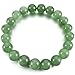 INBLUE Women,Men's 10mm Energy Bracelet Link Wrist Energy Stone Simulated Aventurine Green Buddha Mala Bead