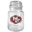 NFL San Francisco 49ers 31-Ounce Glass Candy Jar - Primary Logo