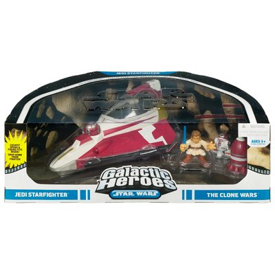 Star Wars Galactic Heroes Cinema Scene - Obi Wan's Rots Jedi Starfighter