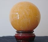 Orange Calcite Crystal Ball 16cms Circumference From Spiritual Gifts Usually Dispatched Within 2 Working Days