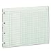 Wilson Jones Green Columnar Ruled Ledger Paper, 6 Columns and 30 Lines per Page, 9.25 x 11.88 Inches, 100 Sheets per Pack, (WG10-6A)