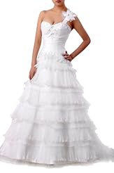 Organza Lace-Up One Shoulder  Dress