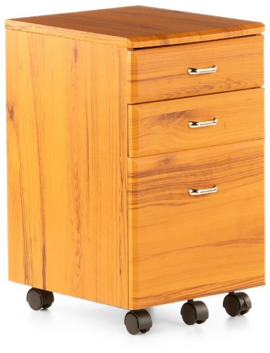 HJH Office/Buerostuhl24 673805 Rollcontainer Ekon Teak