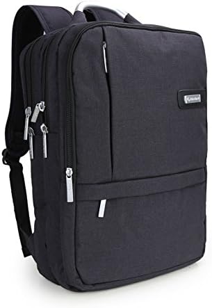 Prince Travel 15.6" Laptop Computer Backpack Waterproof Shockproof and Lightweight Oxford Fabric Travel Backpack College Bookbags School Bag (05, Black)