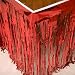 Red Metallic Table Skirting