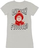 A Christmas Story Ralphie Ohhh Fuuudge Silver Juniors T-shirt Tee