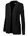 BH B.I.L.Y USA Women Open Front Long Sleeve Classic Knit Cardigan Black 2X-Large