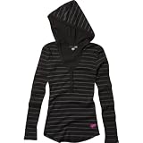 Fox Racing Generation Henley Girls Long-Sleeve Sportswear Shirt - Black / Medium