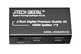 J-Tech Digital (TM) 2 Ports HDMI 1x2 Powered Splitter Ver 1.3 Certified for Full HD 1080P with Deep Color & HD Audio and M...