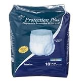 Medline Protection Plus Disposable Protective Underwear, Large 4-pack (80 count)
