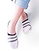 Vero Monte 4 Pairs Womens Cotton No Show Athletic Liner Socks - Non-Slip Grips