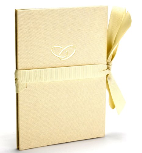 Semikolon Leporello Linen Photo Album, Wedding Rings, Beige (63517WR)