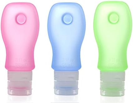 CONXIN Leak Proof Travel Bottles 3oz 3 Pack, Squeezable and Refillable TSA Approved Travel Size Accessories for Carry On Luggage - Perfect Containers for Liquid Toiletries, Pink+Blue+Green
