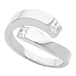 14K White Gold Diamond Bypass Ring - 0.50 Ct.