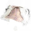 WINTER SKI FUR HUNTER DUCK CAP COYOTE HAT * PINK PLAID - Small / Medium