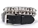 Apparel : SNAP ON TWO ROW PUNK ROCK STAR SILVER STUDDED LEATHER BELT