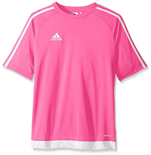 adidas Performance Youth Boys Soccer Estro Jersey, Solar Pink/White, X-Large