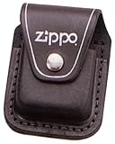 Black Zippo Logo Leather Belt Clip Pouch