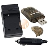 CANON CB-2LV Equivalent External AC/DC Charger for NB-4L Battery used with  ....