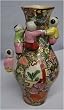 Chinese Rose Medallion fertility vase with climbing children - 12"H, hand painted porcelain