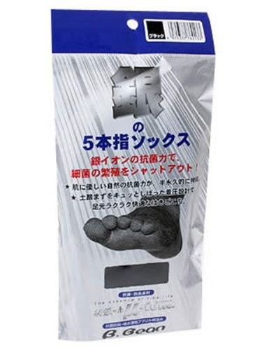 銀の5本指ソックス L ブラック