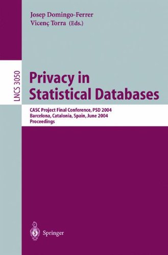 privacy in statistical databases casc project international workshop psd 2004 barcelona spain june 9 11