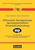 Produkt-Bild: Differentielle Sportpsychologie - Sportwissenschaftliche Pers&ouml;nlichkeitsforschung: 40. Jahrestagung der Arbeitsgemeinschaft f&uuml;r Sportpsychologie (asp) vom 1.-3. Mai 2008 in Bern (Schweiz)