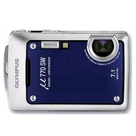 Olympus Mju 770 SW Digital Compact Camera - Dark Blue (7.1MP, 3x Optical Zoom) 2.5" LCD
