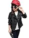 YJ.GWL Fashion Diagonal Zipper Jacket Pu Leather Side Pockets Outerwear Jacket