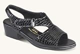 SAS Comfort Shoes-Suntimer Black Croc 7.5 W
