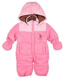 U.S. Polo Assn. Pink 1-Piece Infant Snowsuit