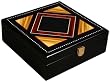 Glossy Wooden Poker Chip Case - Holds 100 Chips, 2 Decks of Playing Cards and Dice