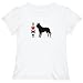 T-Shirt Woman White  I Love My Belgian Malinois Silhouette  Dog