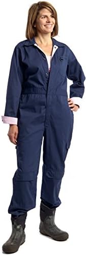 Rosies Workwear Women's Work Coveralls Navy with Pink Trim (medium)