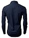 H2H Men's Wrinkle Free Slim Fit Dress Shirt w/ Solid Long Sleeve, Blue, ASIA M (US S)