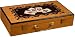 Glossy Wooden Poker Chip Case - Holds 300 Chips, 2 Decks of Playing Cards and Dice