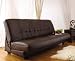 Contemporary Faux Leather Futon Sofa / Bed  (BROWN) Image