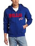 NFL Men's Buffalo Bills Classic II Long Sleeve Fullzip Fleece With Hood (Deep Royal, X-Large)