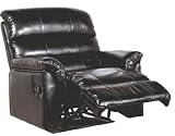 Body Balance System Harmonic Massage Leather Recliner (Black)