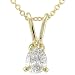 3/8 carat Pear Diamond Solitaire Pendant in 14k Yellow Gold (HI/I1)