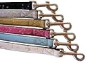 Large leather dog leash Black