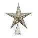 Kurt Adler 11-Inch Glittered Champagne Gold 5 Point Star Treetop